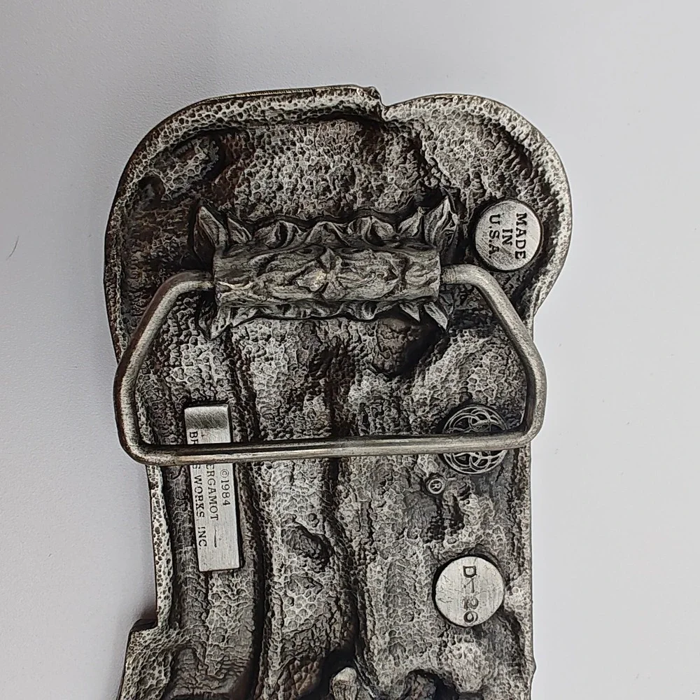 Bergamot Belt Buckle Ohio The Great‎ Escape Vintage 1984 D-30 Pewter USA